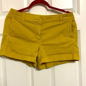 j.Crew mustard yellow 4 inch shorts